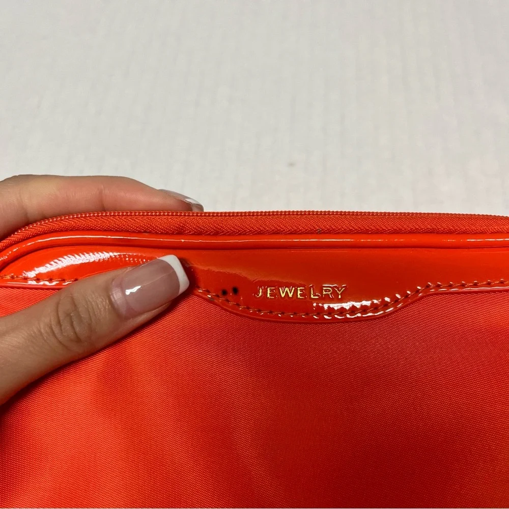 Kate Landry Orange jewelry storage travel organizer vanity bag gift accessory - Picture 10 of 12